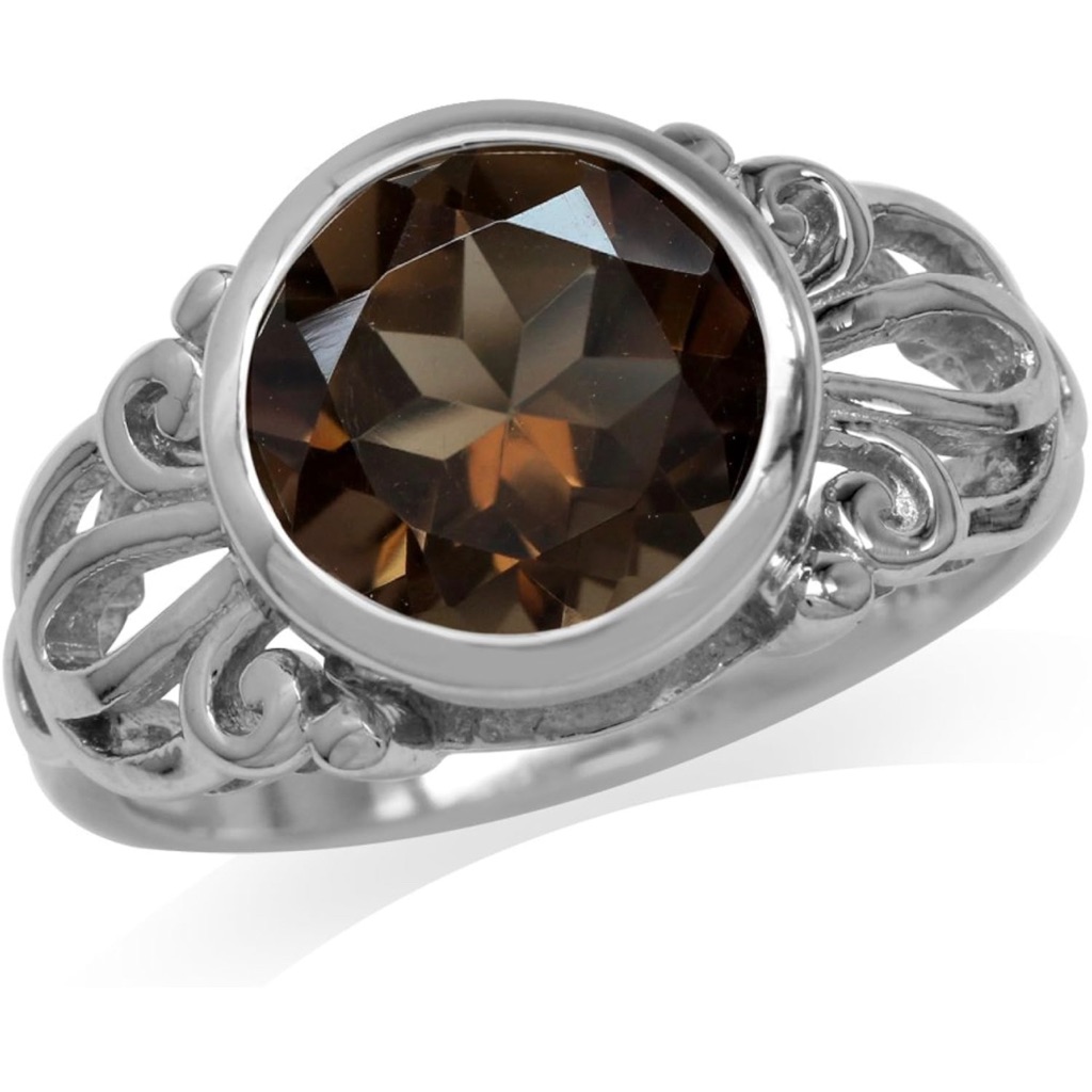 Smoky Quartz Sterling Silver Ring